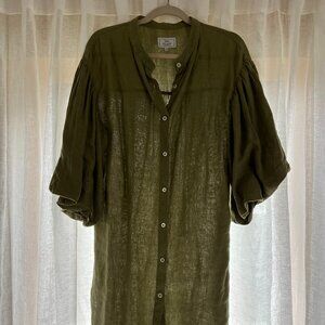 Mas Mood | Puff Sleeve Shirt Dress